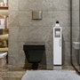 Hanah Home Armario de Baño Star - White Elegancia Escandinava Blanco 15x65x12 cm